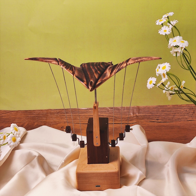 Ornement De Raie Manta électrique En Bois Fait à La Main