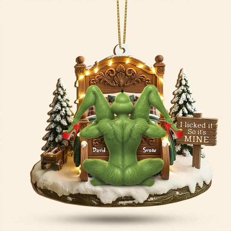 Bras De Monstre Vert Fourrure Grinch - Décoration De Noël Drôle Et Originale 2025 - Neuf