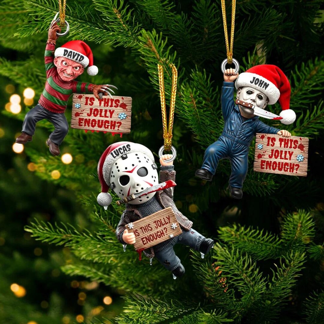 Personalized Horror Movie Ornament – Custom Retro Vhs Stack Halloween ...