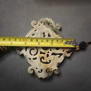 4.7"Antique Chinese Hand-Carved Jade Pendant – Natural Jade Amulet for Home or Garment Decoration bild 4