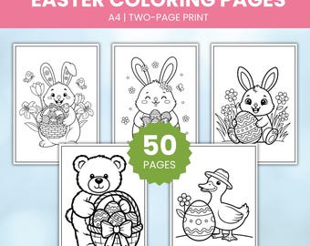 Ostern Malseiten, Osteraktivität für Kinder, Malbücher für Kinder, druckbare digitale Downloads