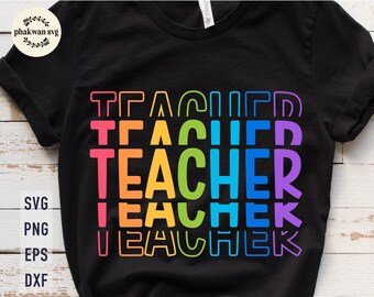 Retro Teacher SVG: Happy Face Shirt Design (Digital Download)