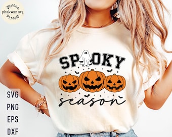 Retro Halloween Ghost SVG: Spooky Season Graphic (Digital Download)