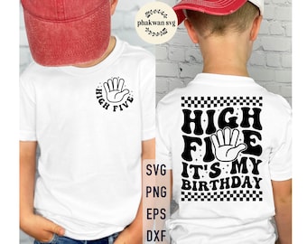 High Five, es ist mein Geburtstag SVG, 5. Geburtstagskind (Digitale Dateien)