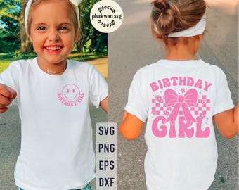 Birthday Girl Bow SVG: Coquette Bow Shirt Design (Digital Download)