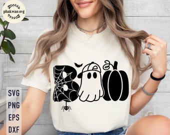 Boo Ghost SVG: Spooky Halloween Shirt Design (Digital Download)