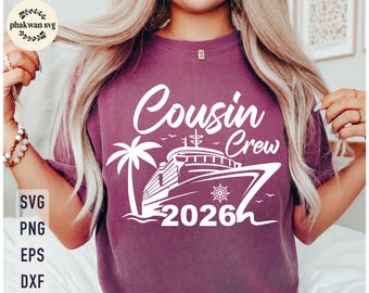 Cousin Crew 2026 SVG, Family Reunion, Beach Vacation (Digital Download)