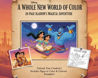Aladdin's Magical Adventure Printable Book 20-Page PDF 2025 Collection