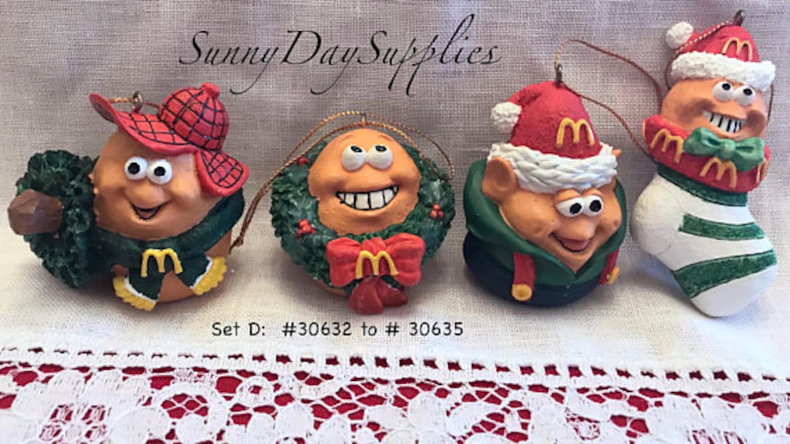 Merry McNugget Christmas Ornaments Set A Vintage McNugget Etsy