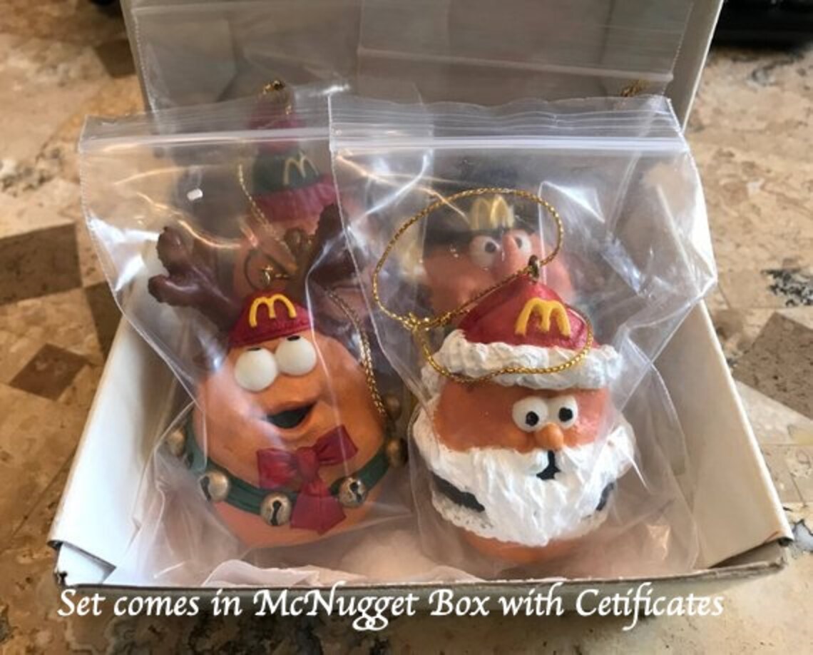 Merry McNugget Christmas Ornaments Set A Vintage McNugget Etsy