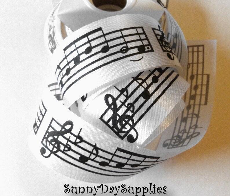 Sheet Music Ribbon Ribbon with Musical Notes Music Notes | Etsy