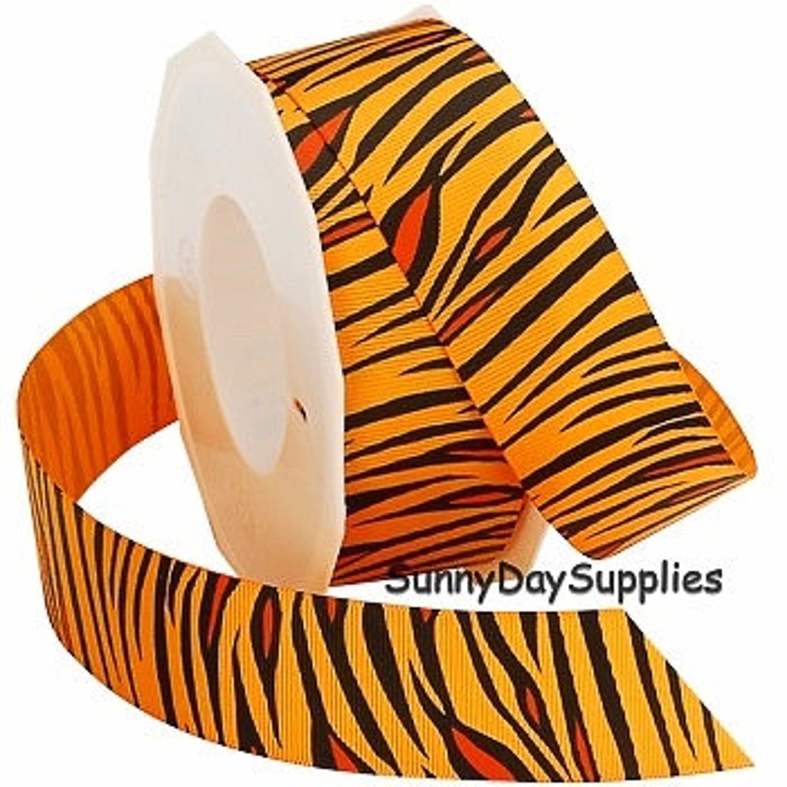 WHOLESALE Grosgrain Tiger Print Ribbon Animal Print Jungle Etsy