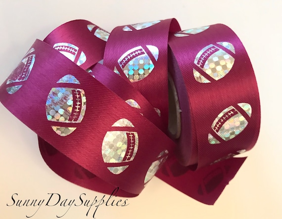 5 Yards 7//8/" INTO THE WILD ZEBRA LEOPARD PAW GROSGRAIN Ribbon 4 HAIRBOW FOOTBALL