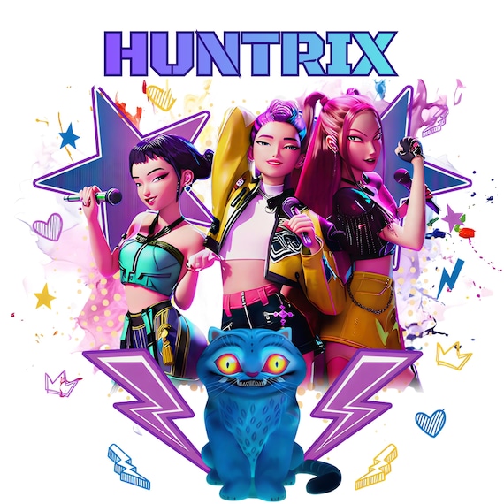 Kpop Huntrix PNG Bundle Demon Hunters Fan Art Saja Girls Boys Anime Clipart Sublimation Design