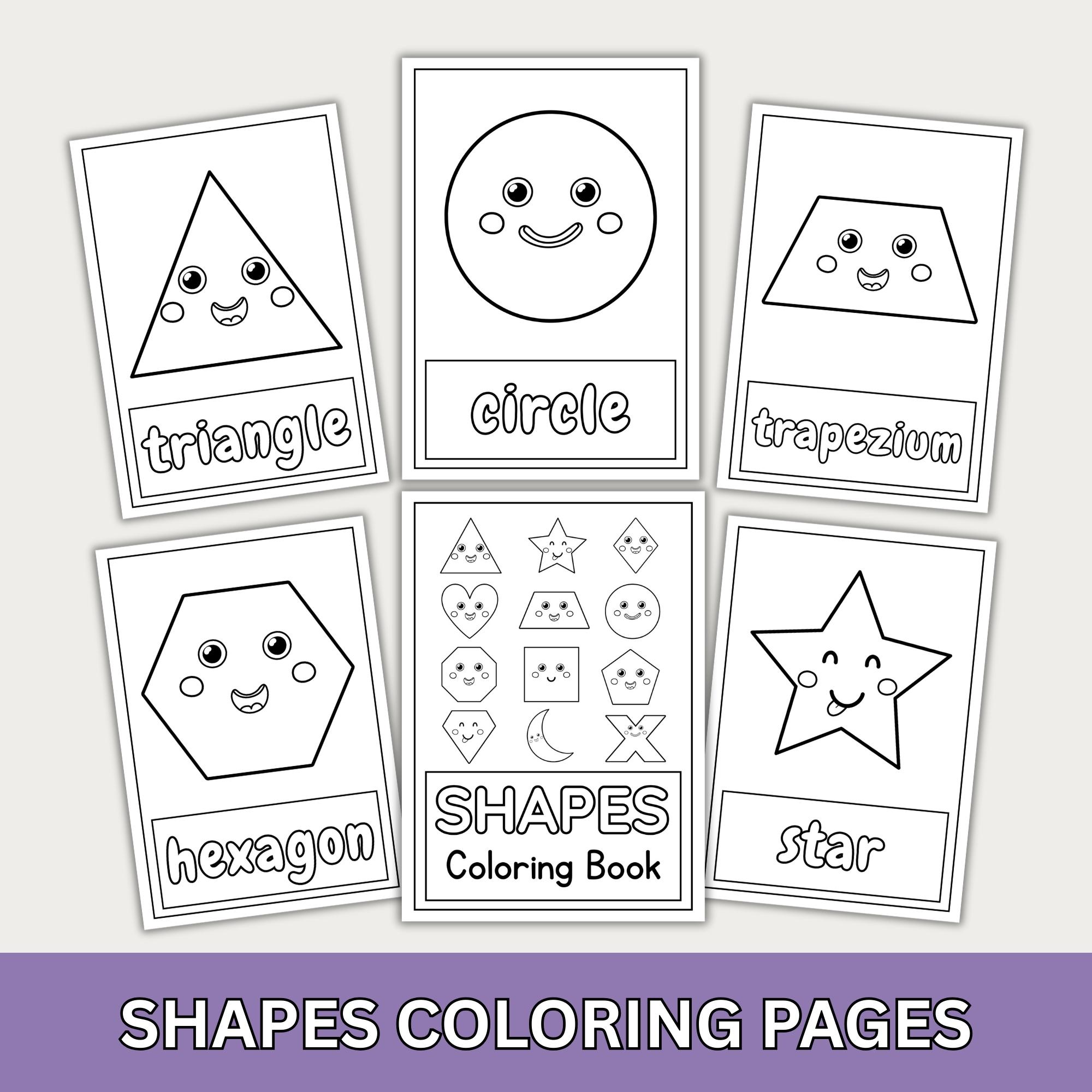 Shapes Coloring Worksheet.pdf Printable Shapes Coloring Worksheets for Kids | Preschool Kindergarten ...
