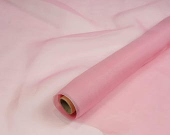 100%silk organza fabric, blush pink color organza fabric, for skirt dress