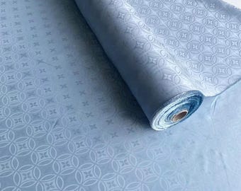 Silk Jacquard Fabric:Four leaf copper coin pattern 22mm silk fabric New Chinese clothing Hanfu Qipao top fabric