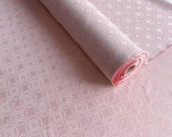 Silk Jacquard Fabric With Light Pink:Four leaf copper coin pattern 22mm silk fabric New Chinese clothing Hanfu Qipao top fabric