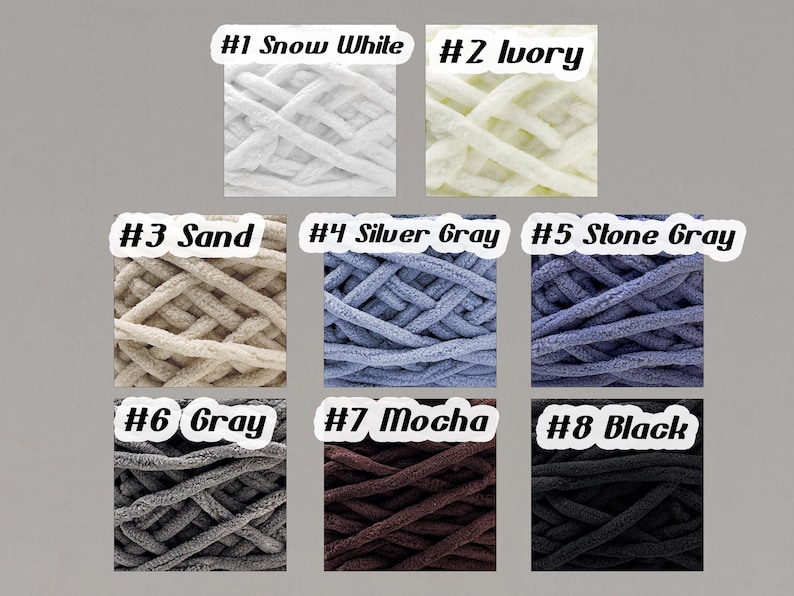 Velvet Chunky Yarn: Soft Fluffy Knitting Crochet Amigurumi - 32 Colors ...