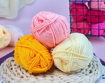 Milk Cotton Blend Yarn: Fine Gauge Crochet, Knitting, Amigurumi - 25g