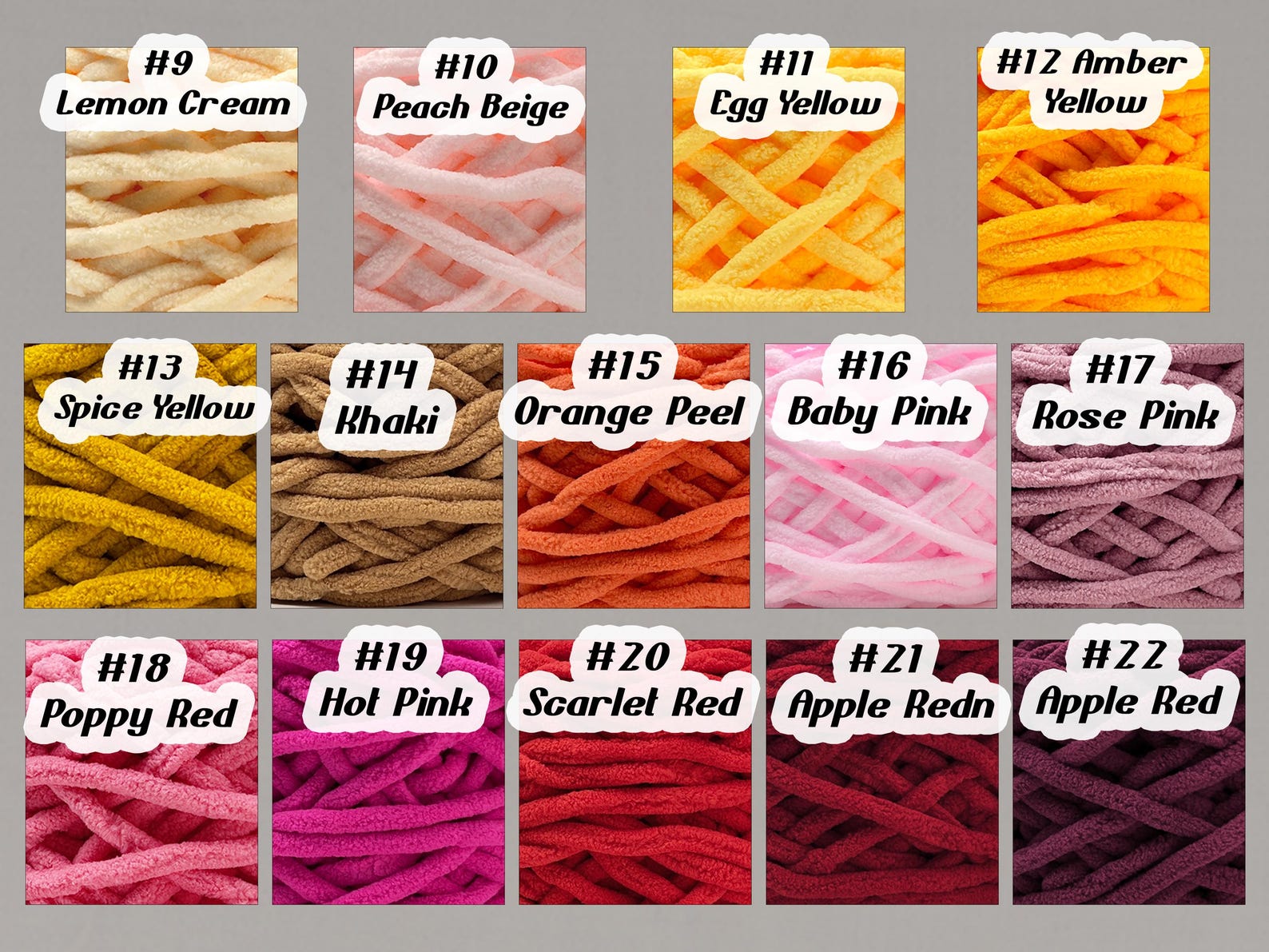 Velvet Chunky Yarn: Soft Fluffy Knitting Crochet Amigurumi - 32 Colors ...