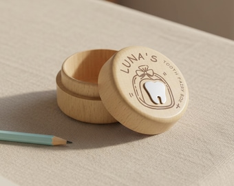 Tooth Fairy Box,Personalized, Wooden, Engraved Keepsake Gift
