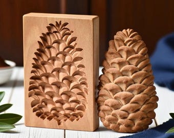 Pine Cone Cookie Mold, Wooden Cookie Cutters, Christmas Gifts