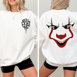 Horror Shirt, Horror Clown Balloon Sweatshirt, Comfort Colors® Halloween Tee, Horror Halloween, Retro Halloween Shirt, Pumpkin Season Tee