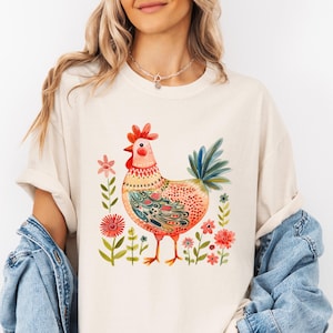 Comfort Colors Chicken Shirt: Funny Farmer Tee, Chicken Lover Gift