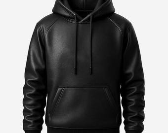 ジャケット・アウター archive full zip leather hoodie jacket Men's Genuine Leather Hoodie Jacket | Shadowforge V1 by Daaran