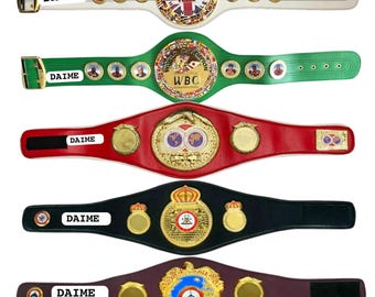 Cinturones de boxeo WBC, IBF, WBC Union, WBO, WBA, tamaño adulto, 3D, juego de 5