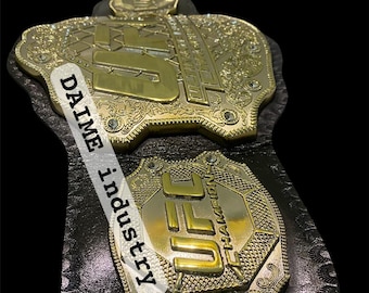 Réplica del antiguo cinturón de campeonato de peso pesado de UFC Ultimate Fight, talla adulta de 8 mm / Antiguo cinturón de UFC / Cinturón de UFC de 8 mm / Cinturón personalizado hecho a mano