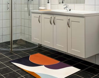 Abstract badkamertapijt, wasbaar badkamertapijt, zachte vloermat, antislipmat, klein tapijt, schattige badmat, moderne badmat, op maat gemaakt tapijt