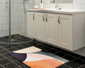 Modern badkamertapijt, wasbaar badkamertapijt, zachte vloermat, antislipmat, klein tapijt, schattige badmat, abstracte badmat, op maat gemaakt tapijt
