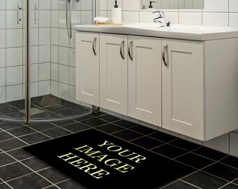 Badmat op maat met jouw afbeelding, wasbaar vloerkleed, zachte vloermat, klein vloerkleed, schattige badmat