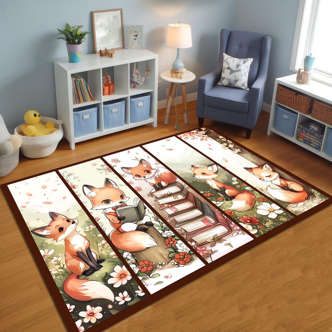 Reading Corner Rug,washable Area Rug,non-slip Thin Rug,living Room Rug ...
