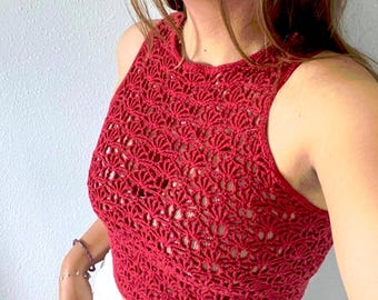 Crochet Pattern / Miami T-shirt / Lace crochet top