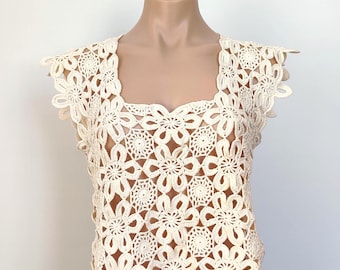Crochet pattern / Flowers T-shirt / Boho Lace Design DIY