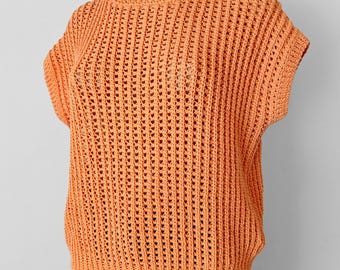 Elsa Lace Top Crochet Pattern PDF | Summer Mesh Vest | Modern Lightweight Sleeveless Tee | Oversized Crochet Tshirt Pattern XS-2XL