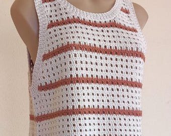 Patrón de crochet / Camiseta sin mangas Arizona