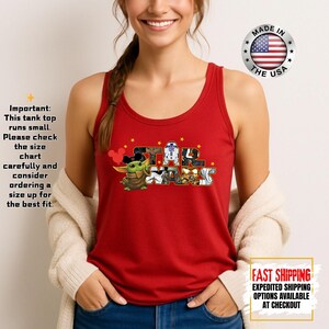 Camiseta sin mangas de Disney Star Wars, camiseta sin mangas de Mandalorian, camiseta sin mangas de Galaxy's Edge/Darth Vader para mujer y camiseta sin mangas para hombre. imagen 16