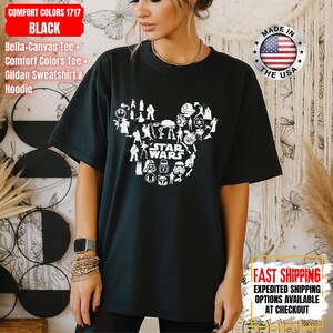 Camiseta Disney Star Wars, sudadera Mandalorian, camiseta de colores cómodos de Darth Vader, camiseta de Chewbacca, camiseta Star Jedi, camiseta de Luke Skywalker imagen 16