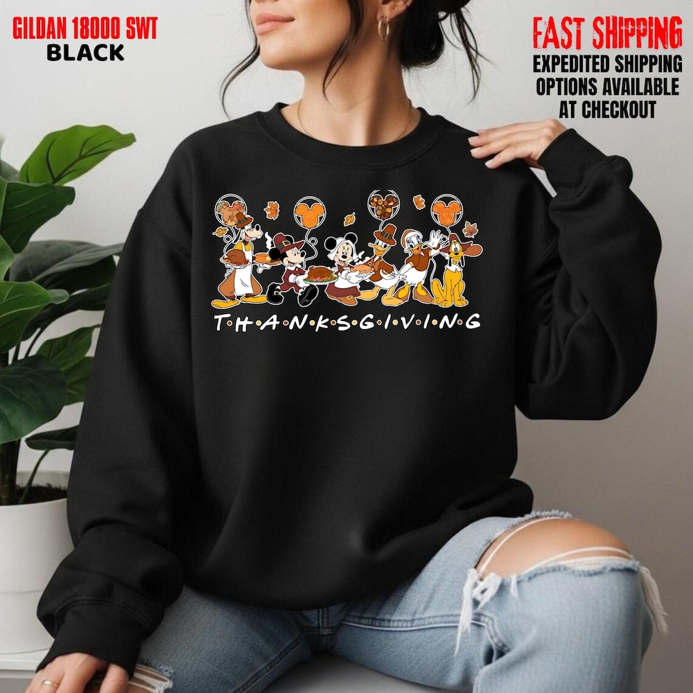 Mickey And Friends Thanksgiving Sweatshirt, Disney Thanksgiving T-Shirt, Happy Thanksgiving Shirt, Gift For Thanksgiving Teesummer