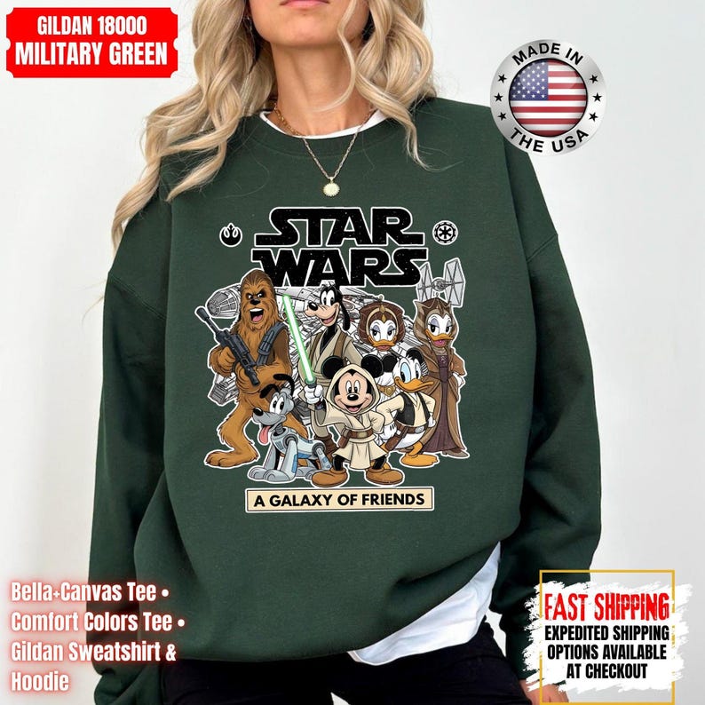 Disney Star Wars Shirt, Mandalorian Sweatshirt, Darth Vader Comfort Colors Shirt, Chewbacca Shirt, Star Jedi Shirt, Luke Skywalker Tee image 16