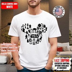 Camiseta Disney Star Wars, sudadera Mandalorian, camiseta de colores cómodos de Darth Vader, camiseta de Chewbacca, camiseta Star Jedi, camiseta de Luke Skywalker imagen 11