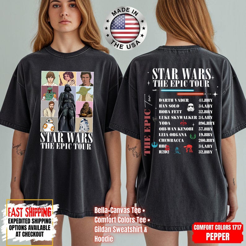 Disney Star Wars Shirt, Mandalorian Sweatshirt, Darth Vader Comfort Colors Shirt, Chewbacca Shirt, Star Jedi Shirt, Luke Skywalker Shirt image 12