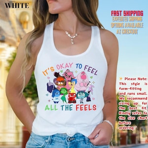 Inside Out Crop Top - Women and Men Tank Tops: Disney Characters, Group Matching Shirt