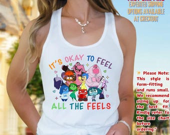 Inside Out Crop Top - Women and Men Tank Tops: Disney Characters, Group Matching Shirt