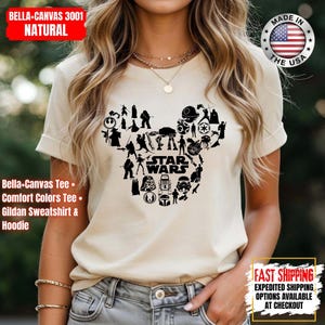Camiseta Disney Star Wars, sudadera Mandalorian, camiseta de colores cómodos de Darth Vader, camiseta de Chewbacca, camiseta Star Jedi, camiseta de Luke Skywalker imagen 9