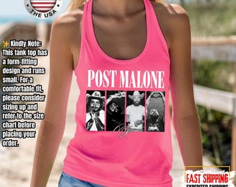 Post Malone Cowboy Tank Top, Posty Concert Tank Tee, Post Malone Big Ass Stadium Tour 2026 Tank Top